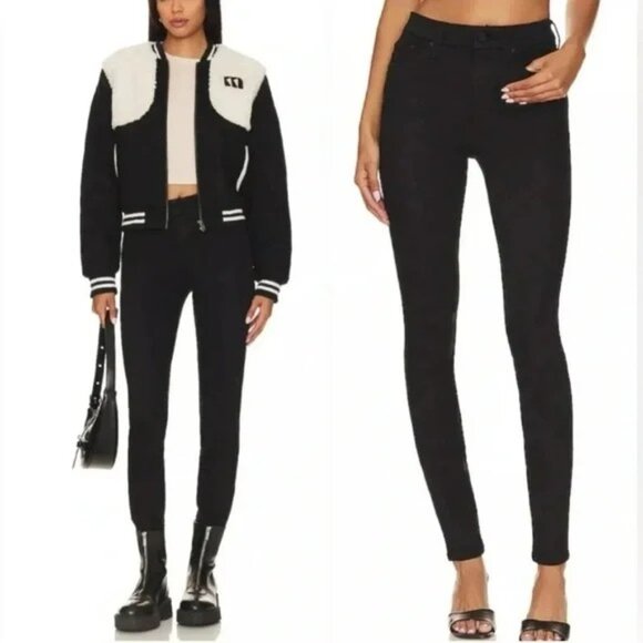 MOTHER High Waisted Looker Skimp in Black - Picture 1 of 9